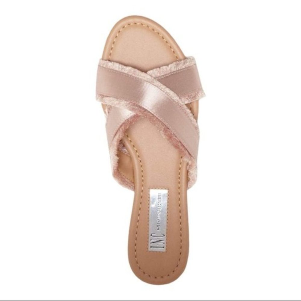 International Concepts Women's Pink Gracine Open Toe Casual Slide Sandals Sz 10